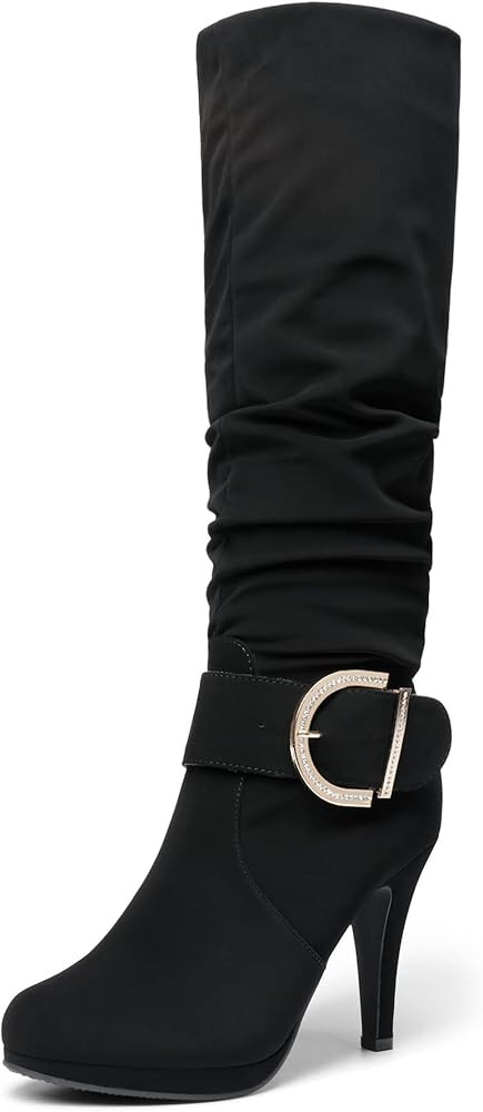 DREAM PAIRS Women's Knee High High Heel Boots | Amazon (US)