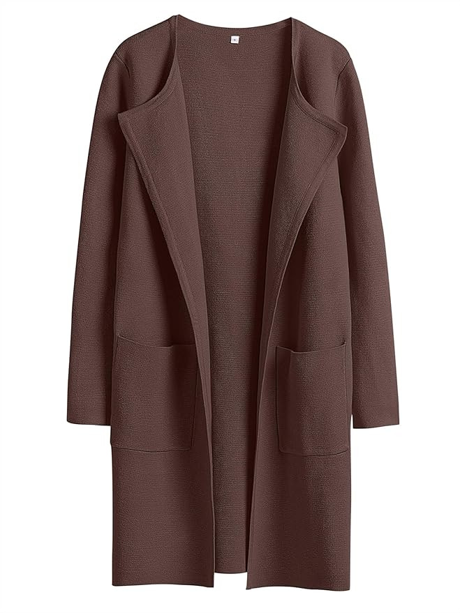 ANRABESS Womens Cardigan Sweater Open Front Knit Long Coatigan Dressy Casual Jacket Coat 2025 Fal... | Amazon (US)