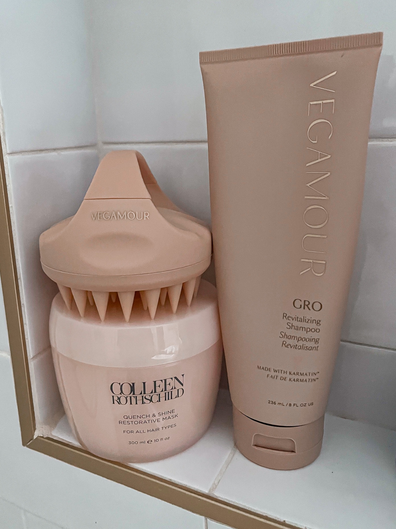 It’s hair washing day and this combo is so good!! I love the vegamour scalp scrubber - then shampoo - and the Colleen rothschild quench and shine restorative mask. It smells heavenly! Vegamour has 30 % off right now site wide with code CELEBRATE7 and Colleen has a Labor Day sale happening! Use code LABOR25

#LTKsalealert #LTKbeauty #LTKSale