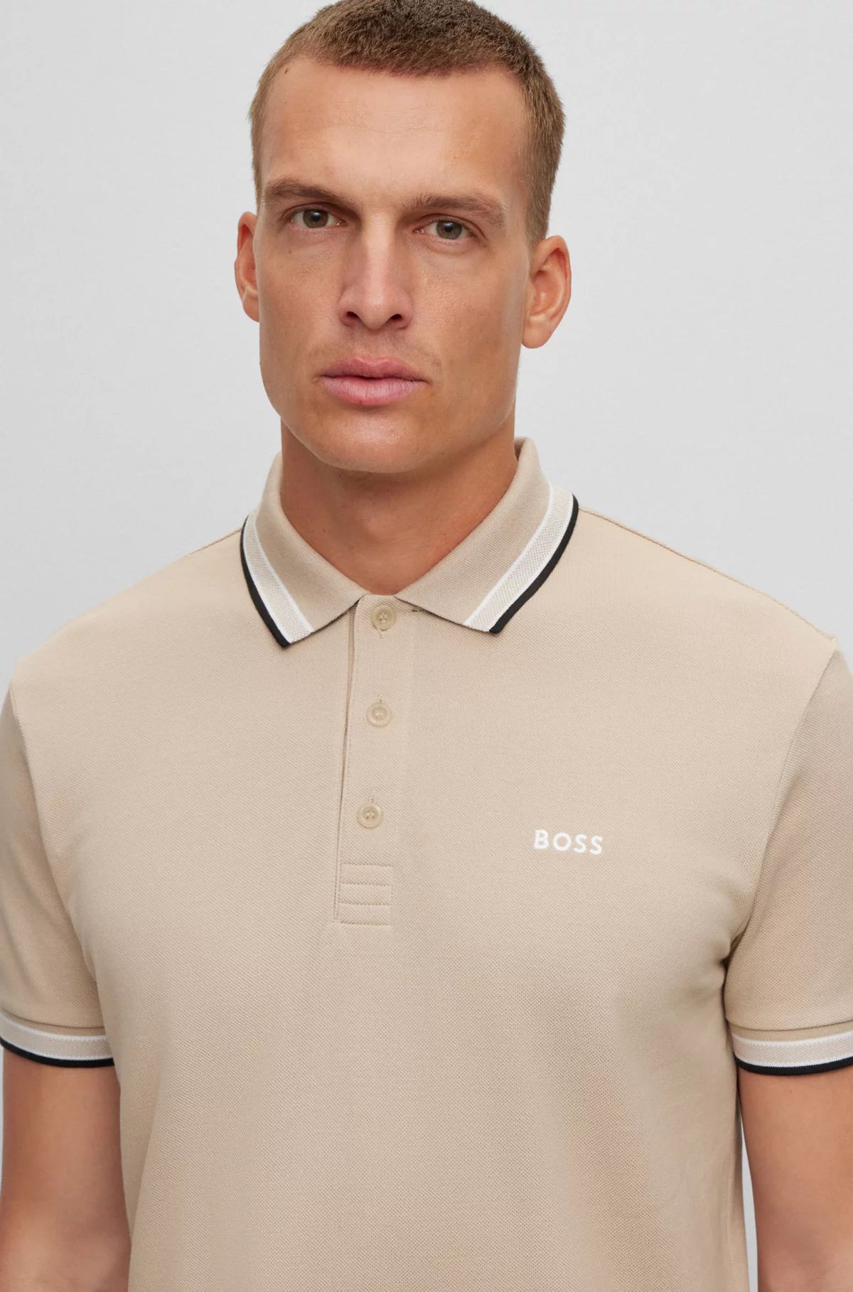 Polo en coton biologique avec logo | Hugo Boss FR