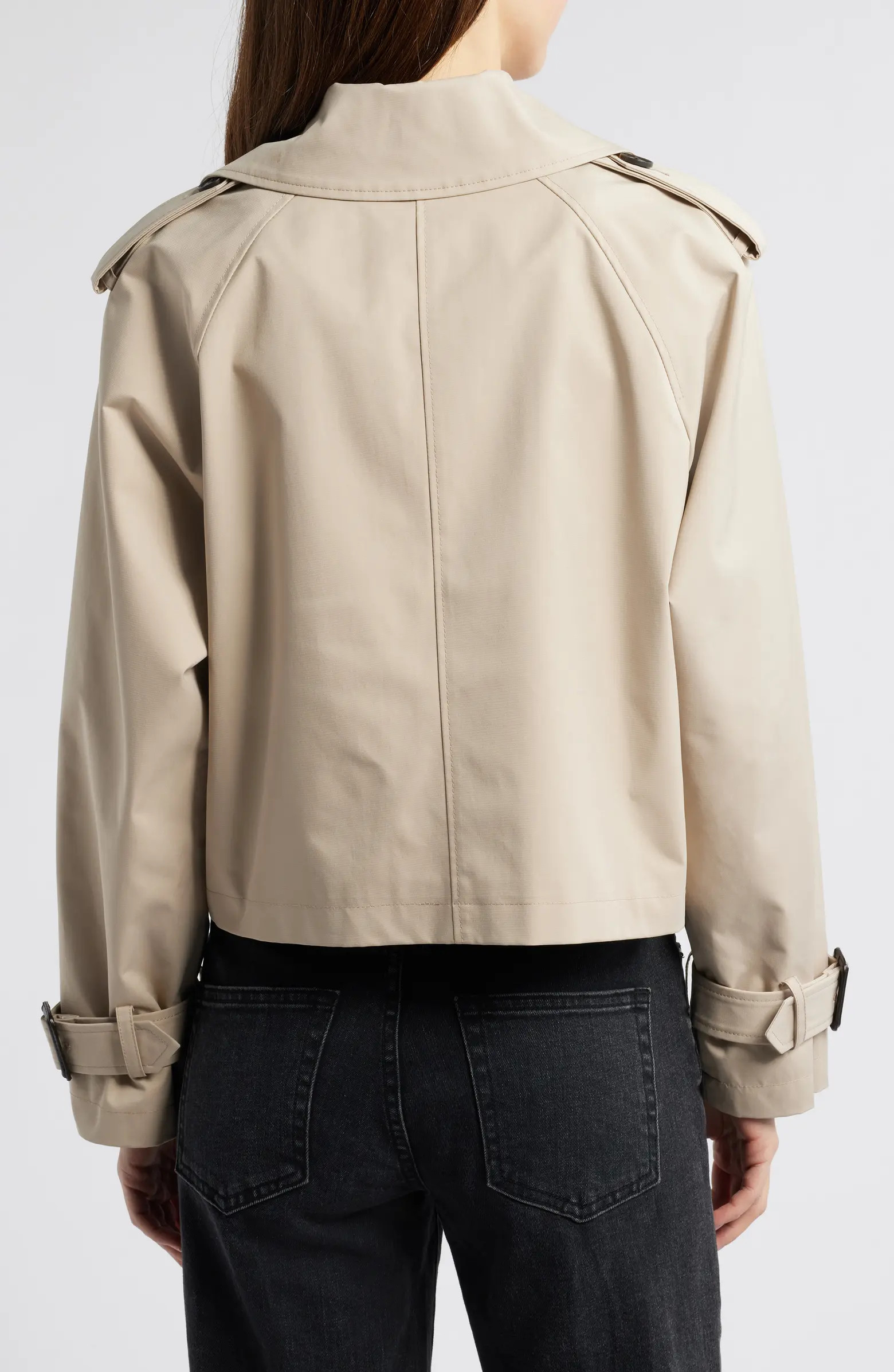 Double Breasted Crop Trench Coat | Nordstrom