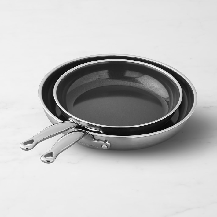 GreenPan™ Premiere Stainless-Steel Ceramic Nonstick Fry Pan Set | Williams-Sonoma