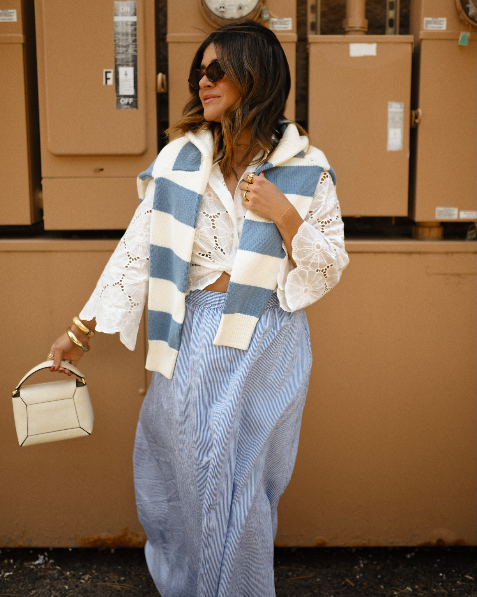 Loving this stripe sweater so much! Take 33% off! 
Top size xs
Skirt size xs


#LTKSeasonal #LTKSaleAlert #LTKootd
