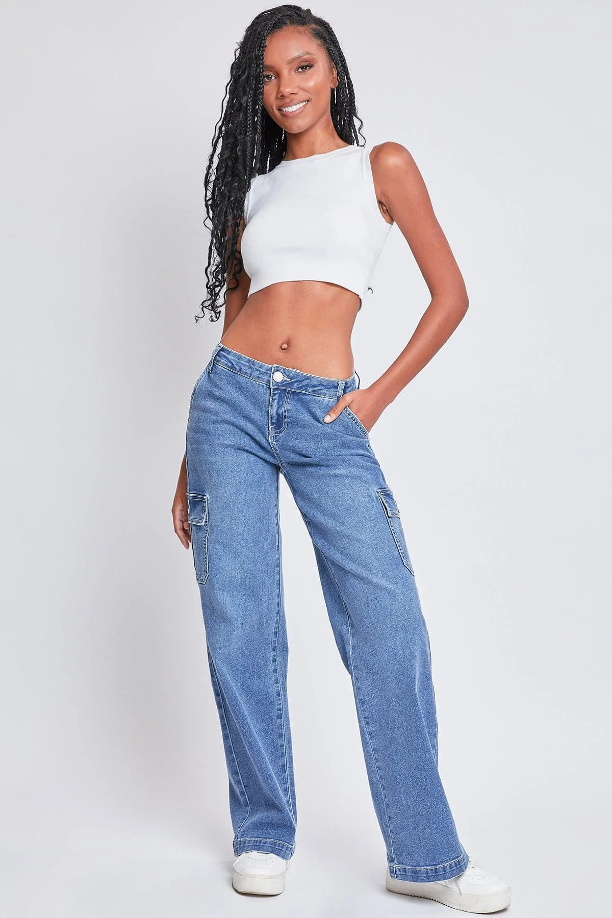 Women's Straight Leg Cargo Skater Jeans | Walmart (US)