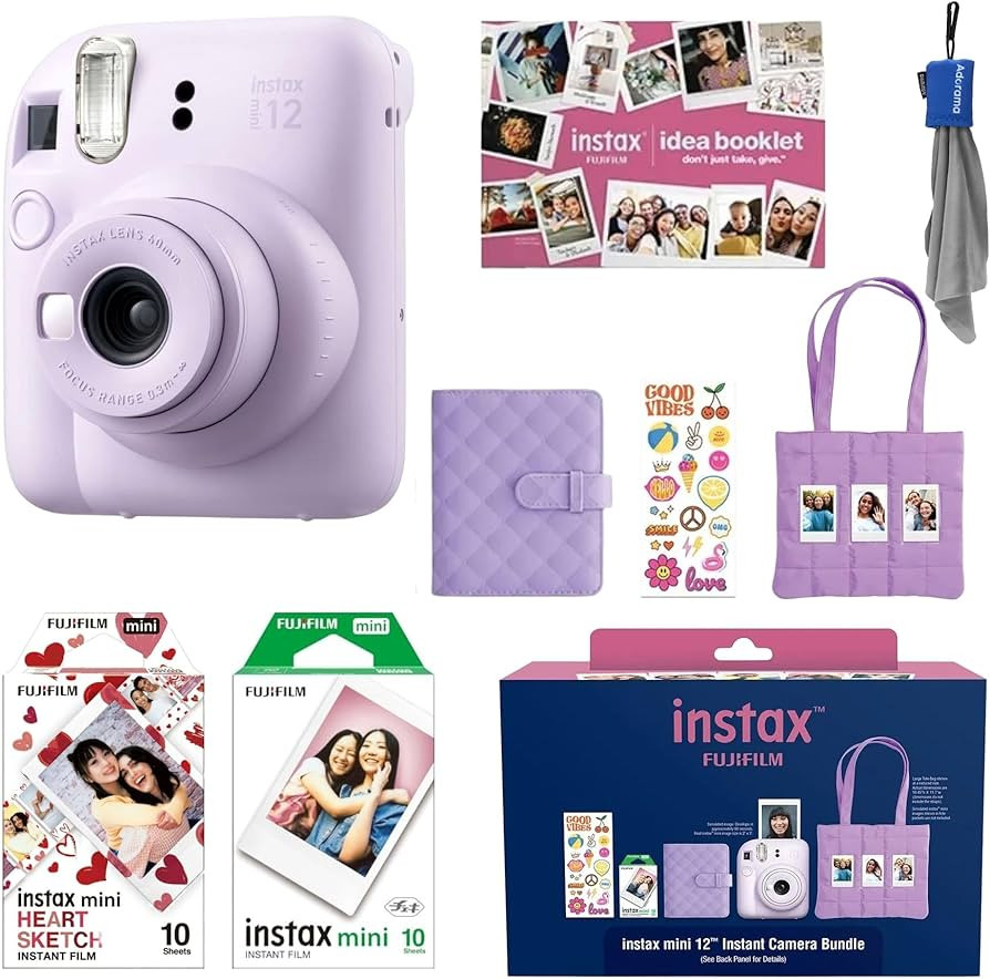 Fujifilm Instax Mini 12 Instant Film Camera All Included Holiday Bundle 2025 + Heart Sketch Insta... | Amazon (US)