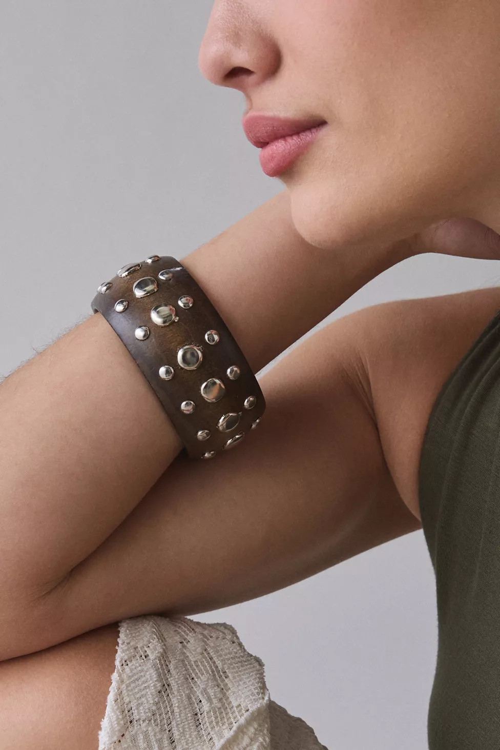 Dean Metal Studded Bangle Bracelet | Urban Outfitters (US and RoW)