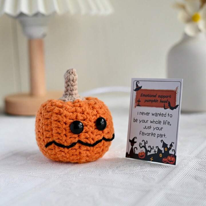 Halloween Pumpkins Crochet Doll Decoration, Creative Gift Card Halloween Decoration | SHEIN