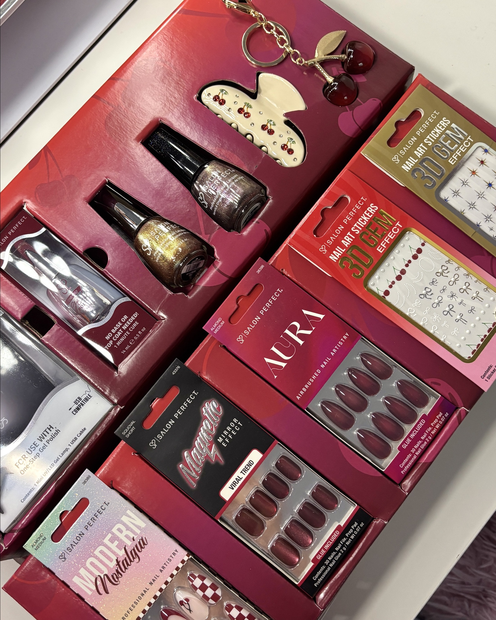 NEW Salon Perfect Cherry Coded collection🍒 #pressonnails #presson #salonperfect 