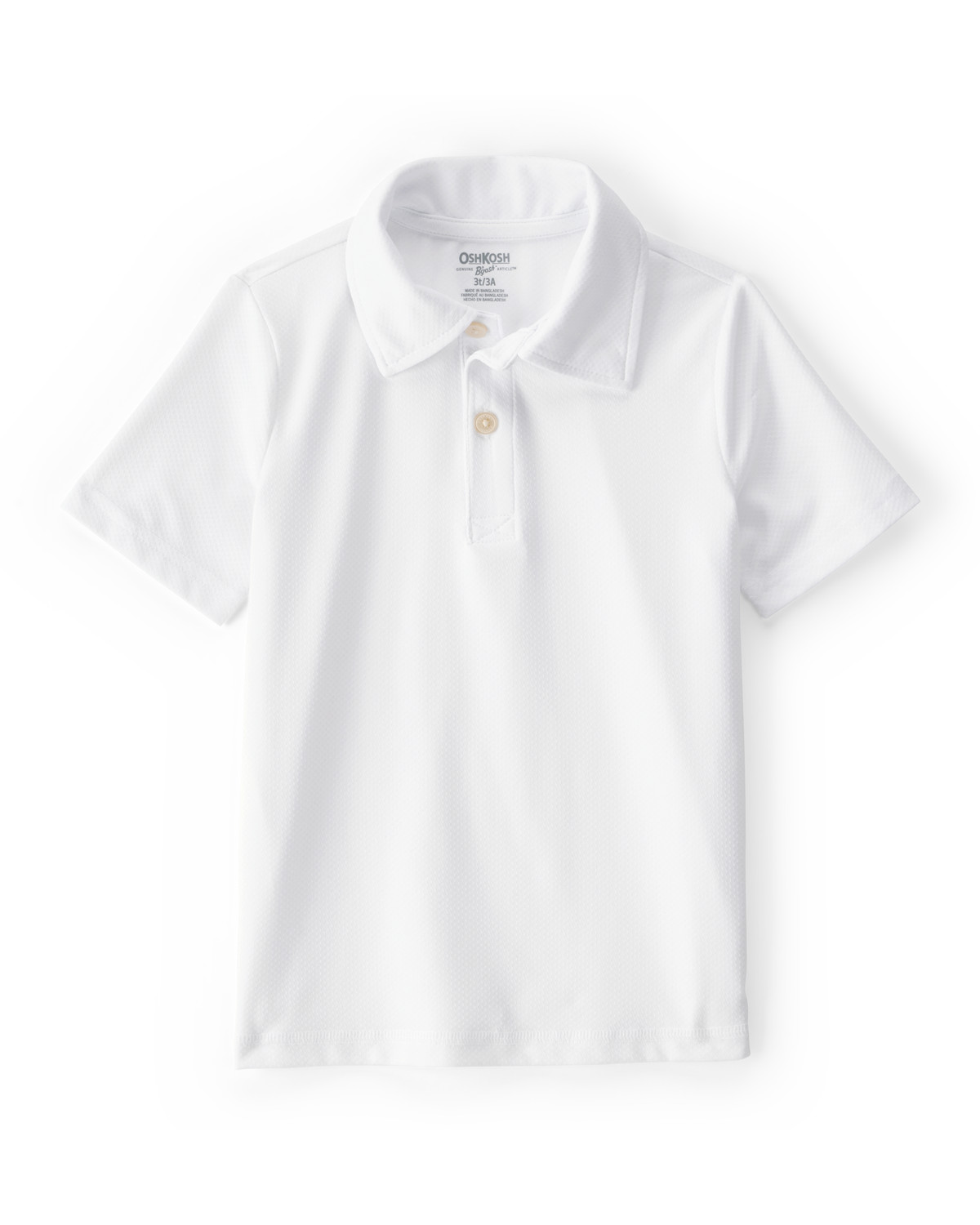 Toddler Active Polo in Moisture Wicking BeCool™ Fabric - White | Carter's Inc