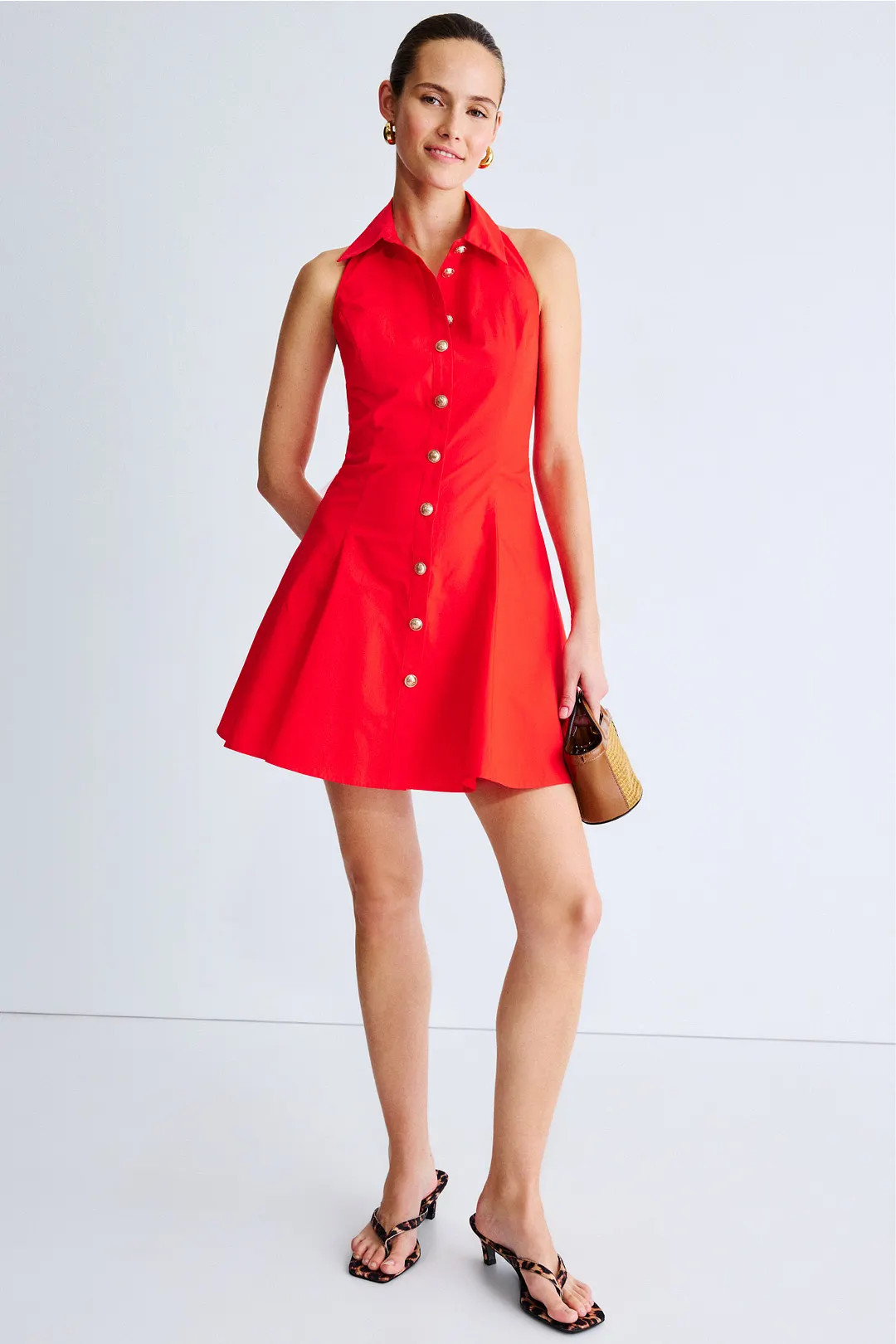 Low Back Collared Mini Dress | Rent the Runway