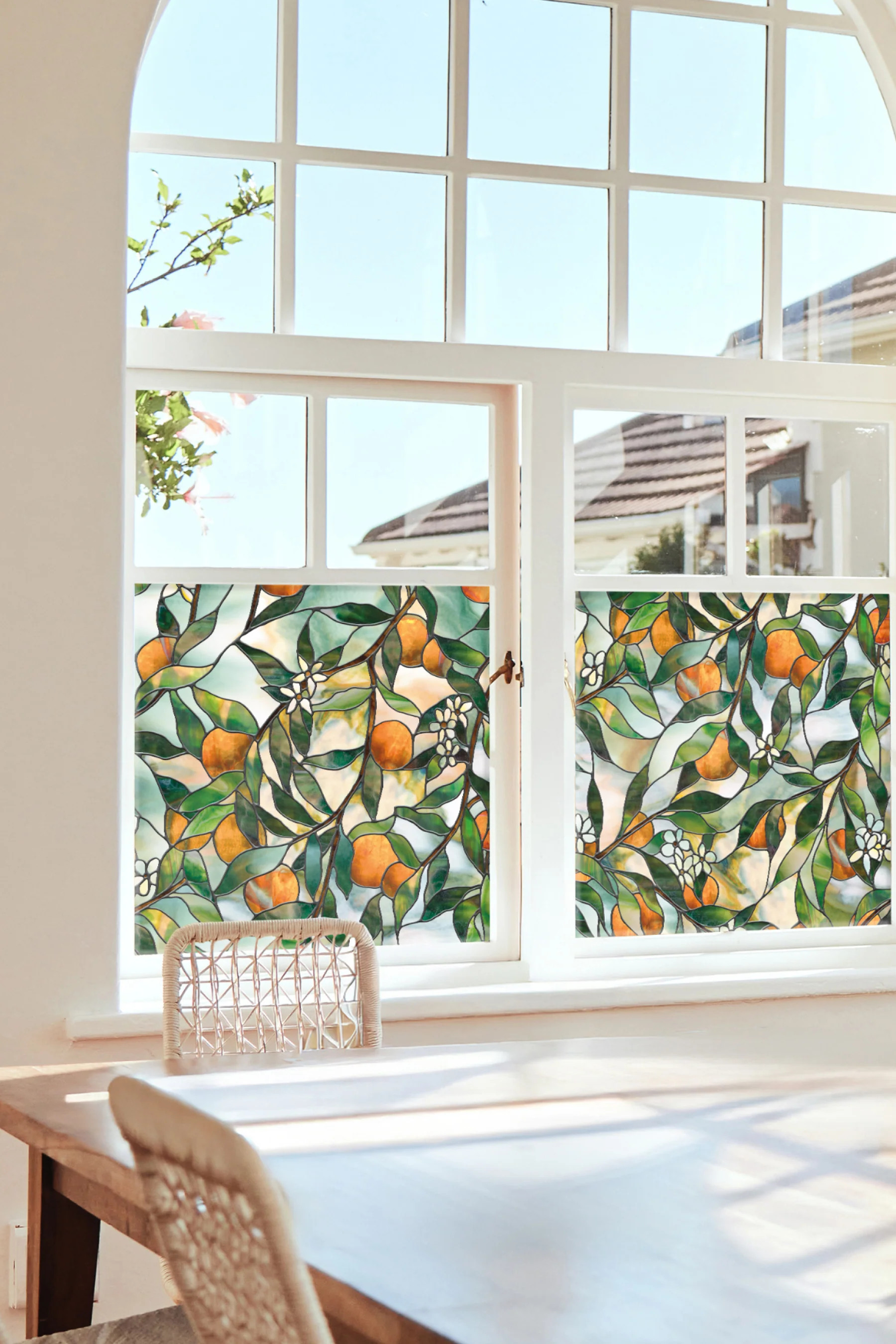Valencia | Window Film with Colorful Stained Glass Pattern | Made in USA | Artscape