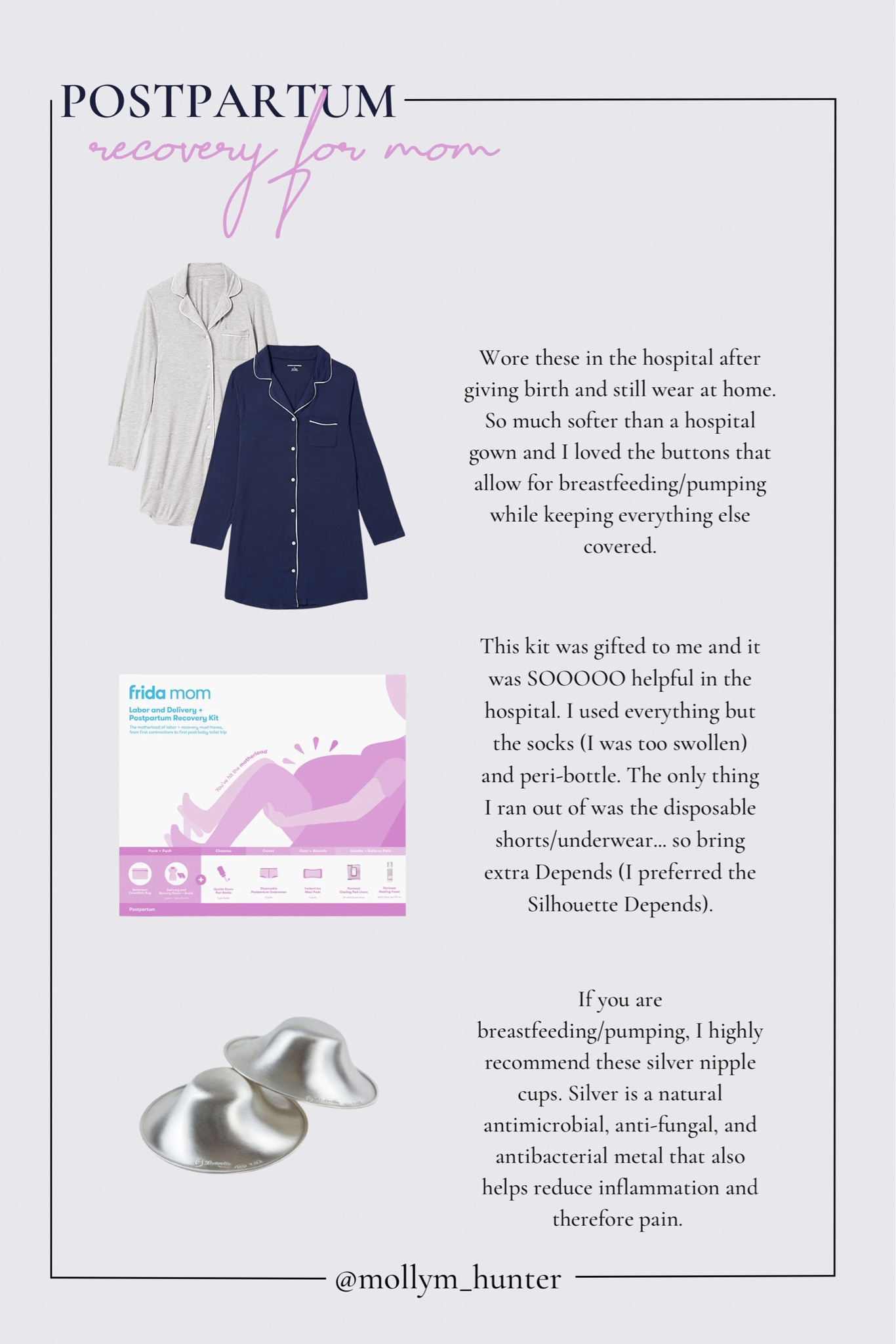 Postpartum must-haves for new moms! 

Postpartum | nightgown | nipple shields | breastfeeding | birthing kit 

#LTKbaby #LTKfamily #LTKbump