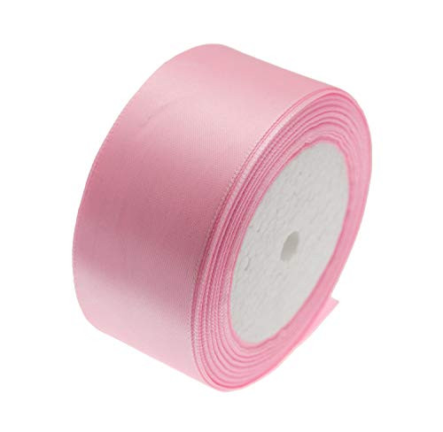 ATRBB 25 Yards 1-1/2 inch Wide Satin Ribbon Perfect for Wedding,Handmade Bows and Gift Wrapping(Pink) | Amazon (US)