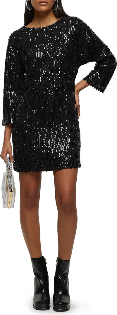 River Island Sequin Shift Minidress | Nordstrom | Nordstrom