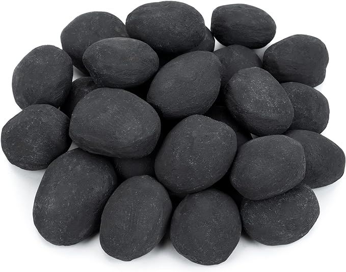 Stanbroil 24pcs Light Weight Ceramic Fiber Pebble Stones for Indoor Outdoor, Gas Inserts, Ventles... | Amazon (US)