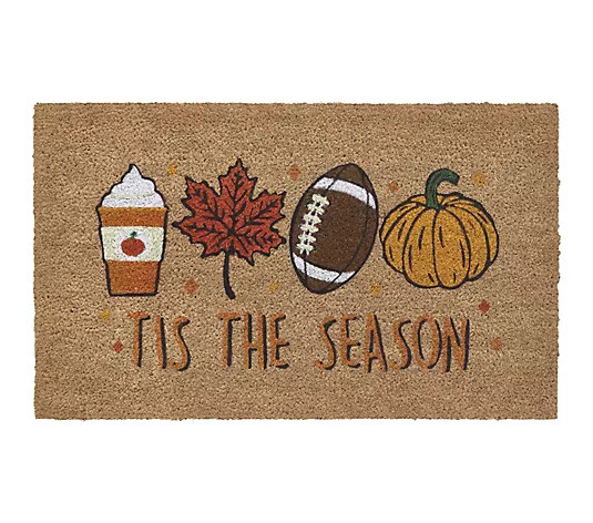 VCNY Home Tis the Season Outdoor Coir Doormat, 18" x 30" | QVC