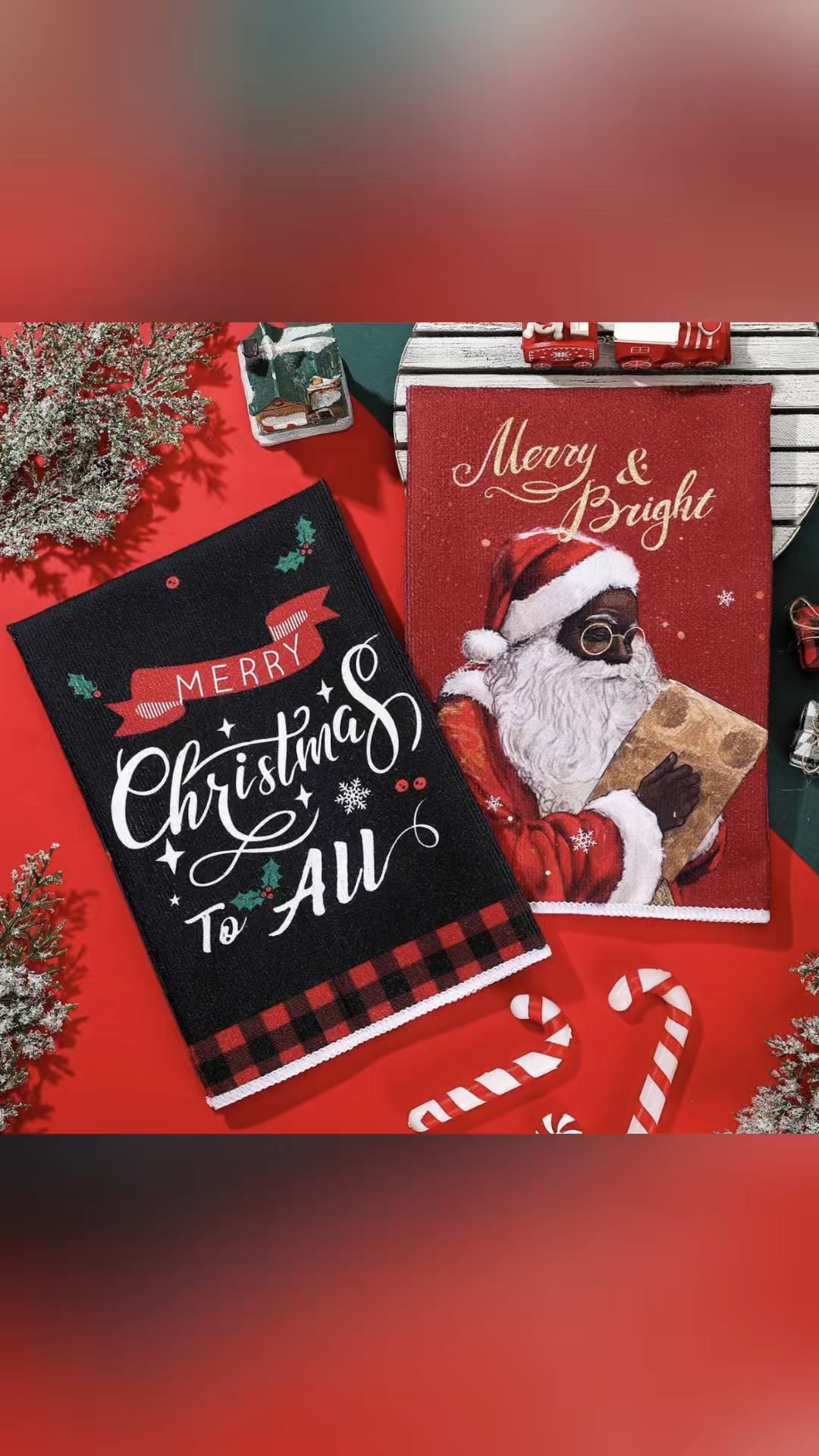 6 Pcs Christmas Kitchen Towels 
Black Santa Dish Clothes Black and Red Hand Towels

#LTKHoliday #LTKHome #LTKSeasonal