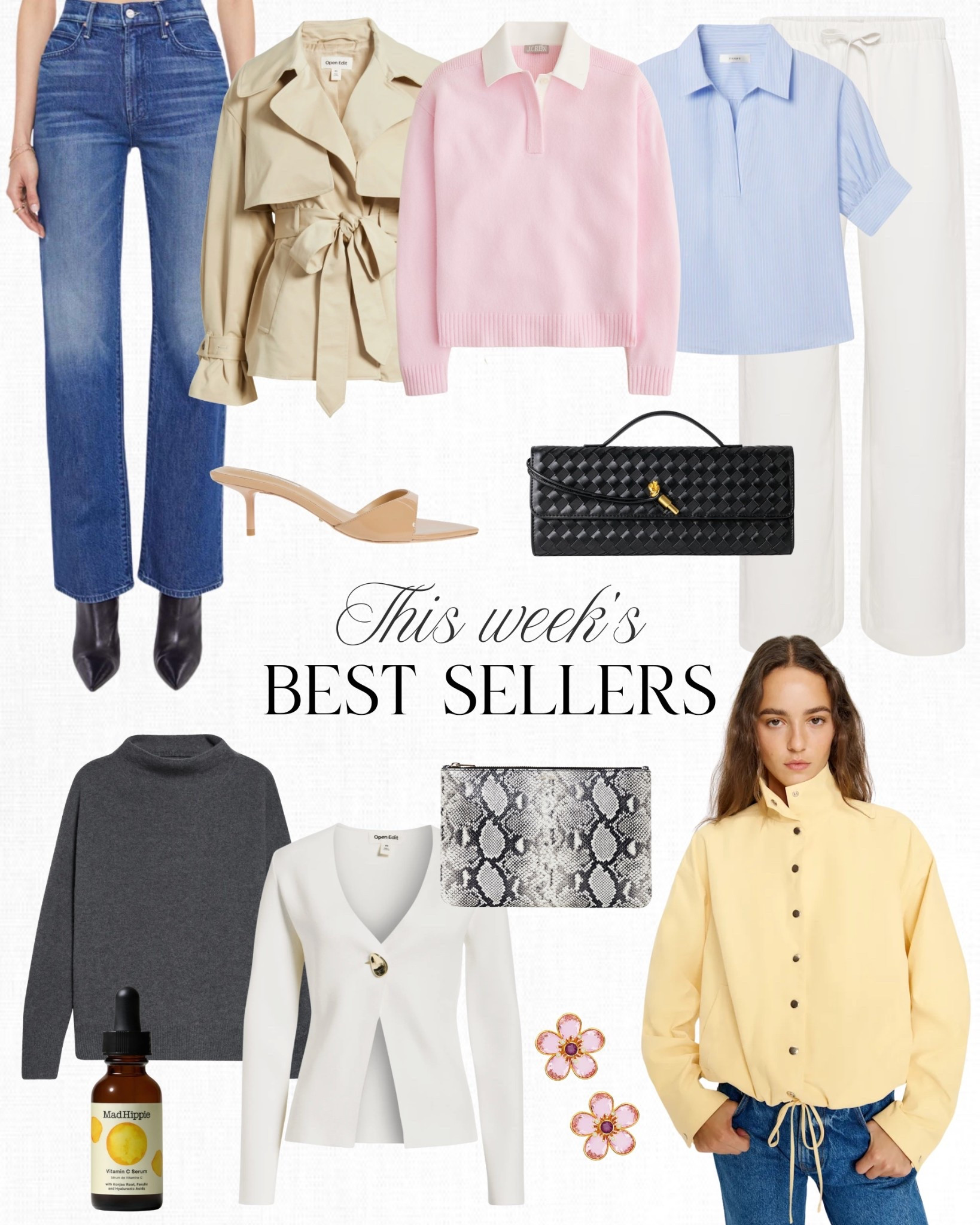 This weeks top sellers! These white pants from Aritzia are my favorite pants right now. They are machine washable, come in multiple lengths and don’t wrinkle. I highly recommend these! I’ve also been wearing this pink sweater nonstop. I love the collar detail💛 This mock neck sweater looks exactly like my more expensive one from Vince, but for a fraction of the price!

#LTKSeasonal #LTKOver40 #LTKootd