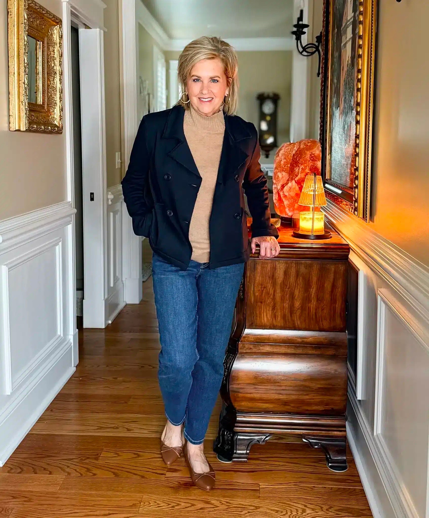 One of your most shopped outfits this year! My jacket is a size medium | cashmere sweater size large | jeans size 10

#LTKHoliday #LTKOver40 #LTKWorkwear