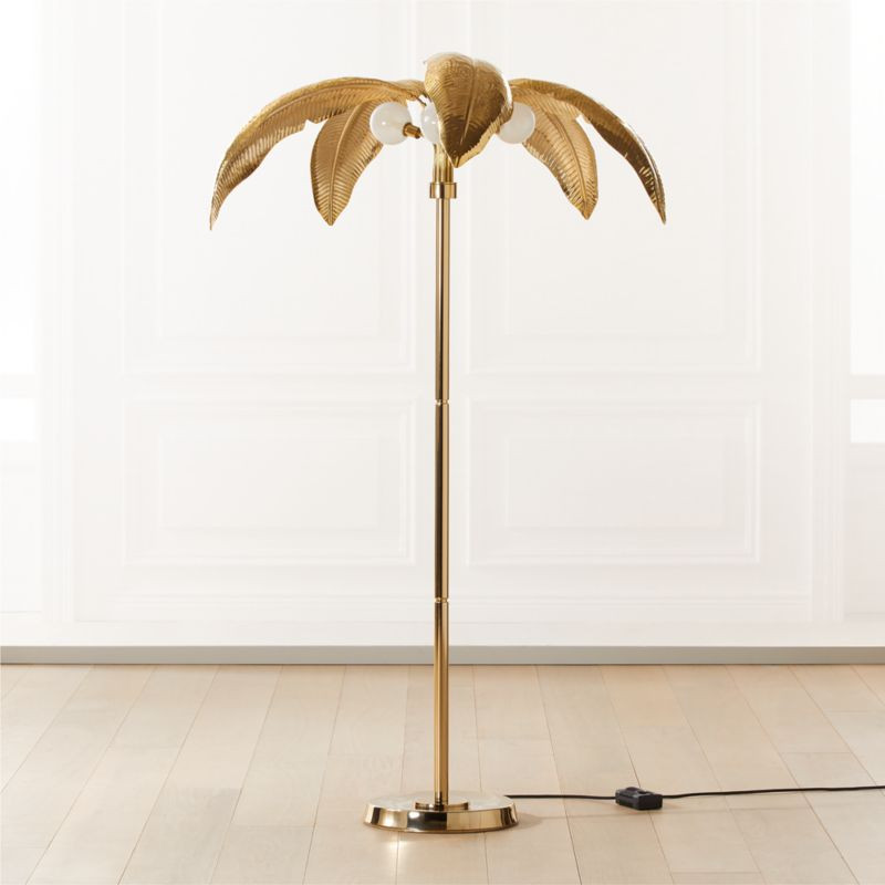 Palm Brass Floor Lamp + Reviews | CB2 | CB2