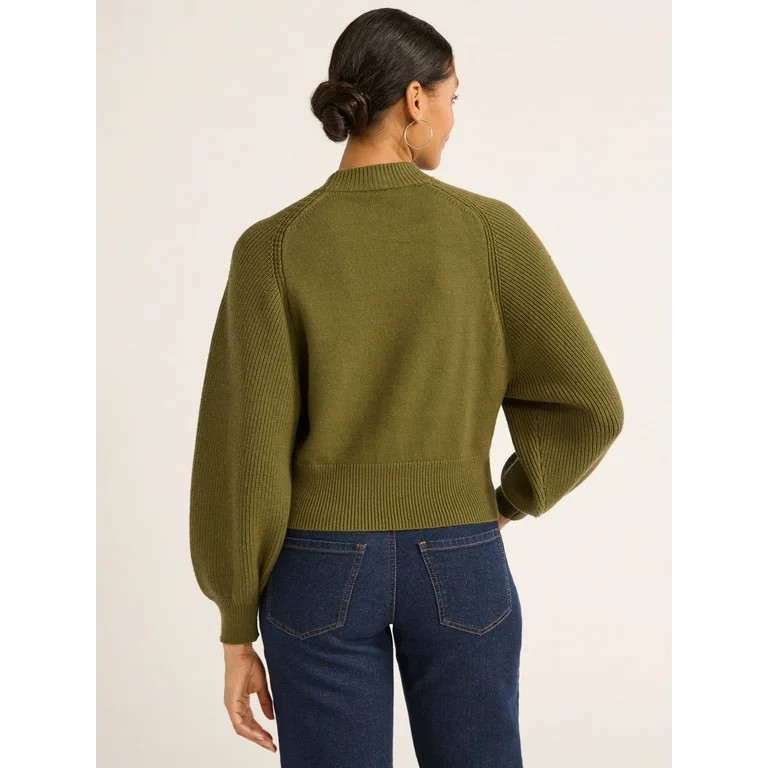 Scoop Women's Saddle Shoulder Sweater, Midweight, Sizes XS-XXL | Walmart (US)