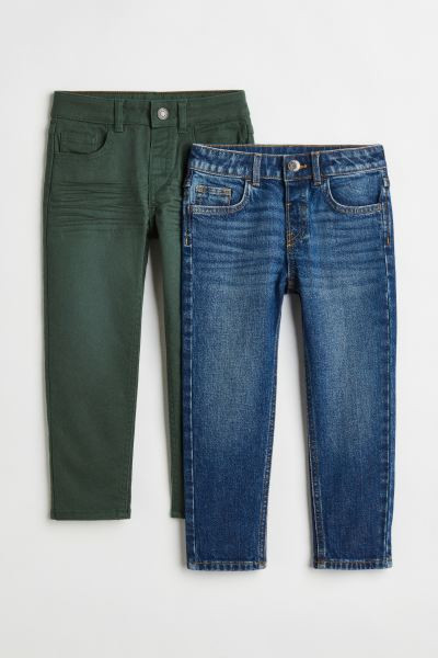 2-pack Relaxed Fit Pants | H&M (US + CA)