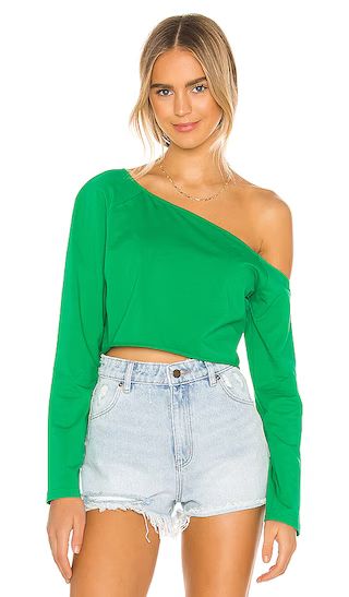Kora Off Shoulder Top in Green | Revolve Clothing (Global)