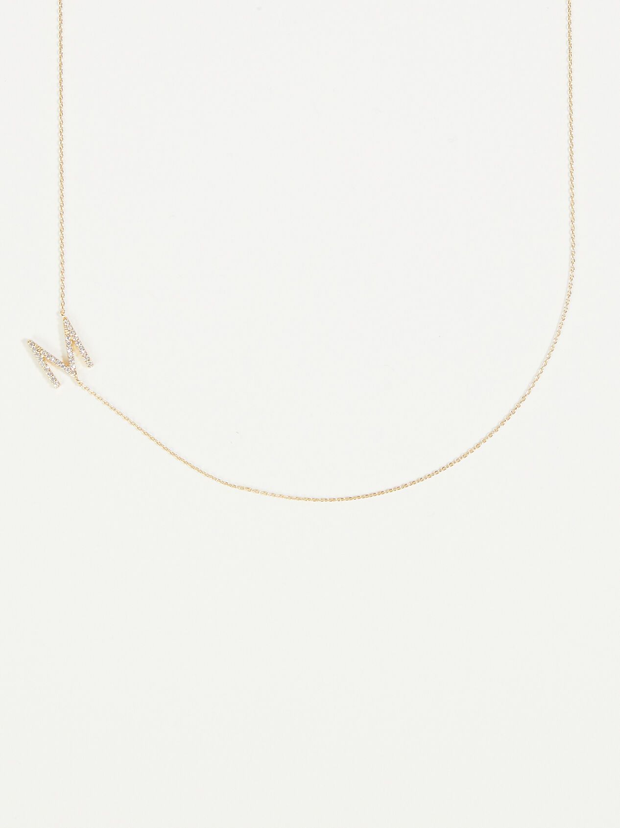 Dainty Crystal Monogram Necklace - M | Altar'd State