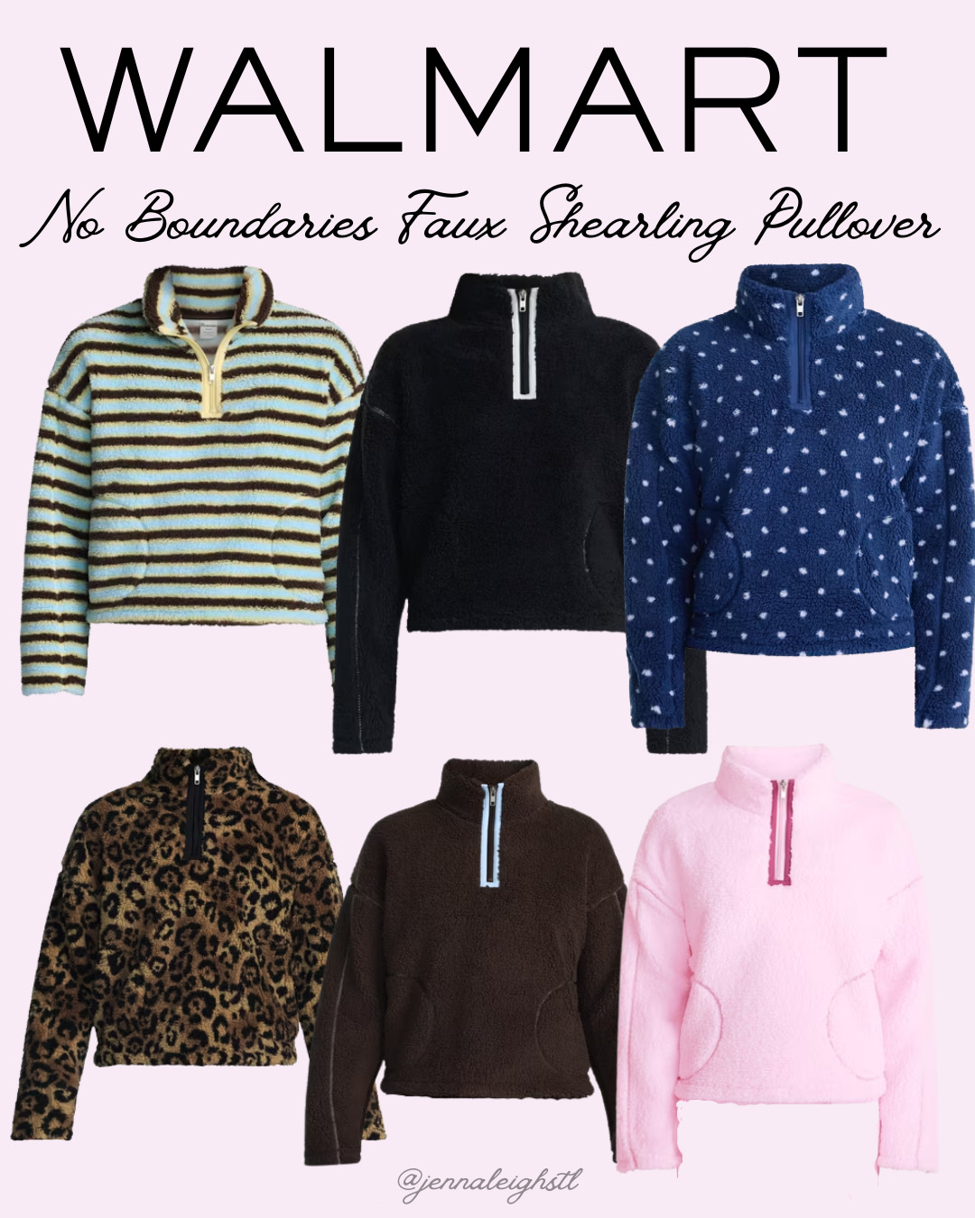New at Walmart! These No Boundaries faux shearling plush pullovers are so fun and cozy. There are even more prints to choose from than the ones I’m showing here, so many cute options for fall! 

 #LTKSeasonal #LTKActive #LTKMidsize