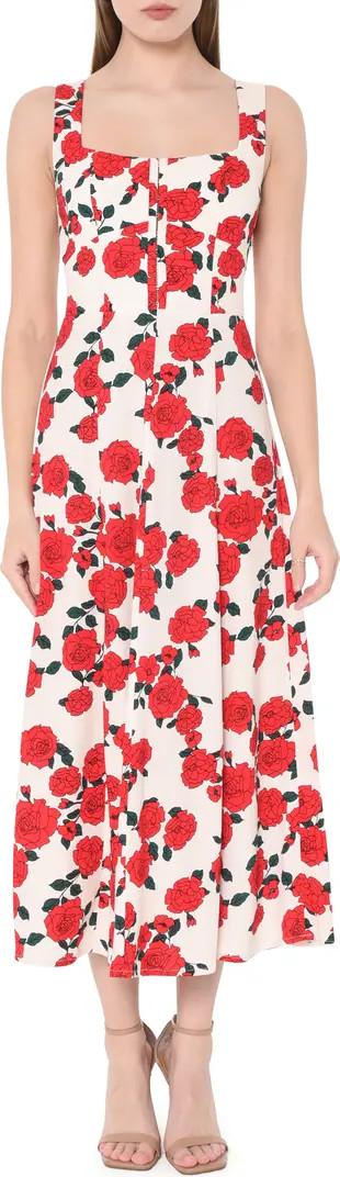 Leonie Floral Corset Midi Dress | Nordstrom