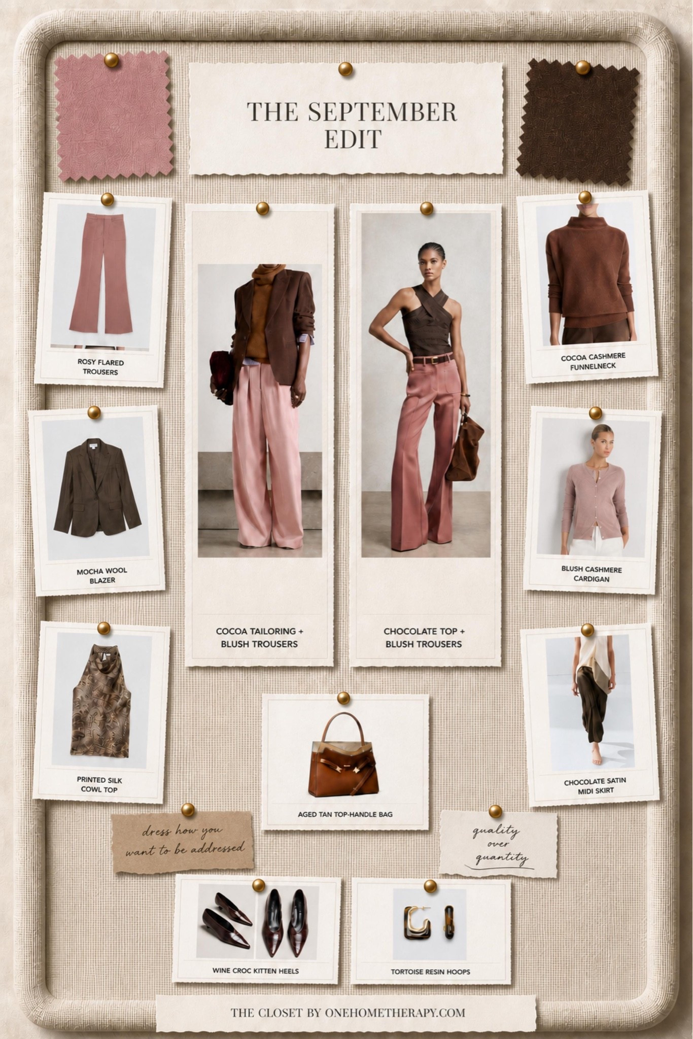The September Edit
A small collection of versatile pieces designed to mix, match & repeat. Think effortless staples that work interchangeably-switch the trousers, layer in a knit, add a scarf or jacket, and you have an entirely different look. Fewer pieces, more outfits, and an easy transition into fall.
#SeptemberEdit
#CapsuleWardrobe #FallStyle #EffortlessStyle #EuropeanStyle
#Over40Style #LTKStyle #MixAndMatch
#WardrobeEssentials

#LTKdayinmylife #LTKmomlife #LTKSeasonal
