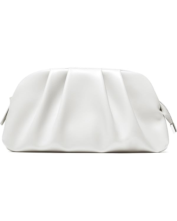 SWEETV Dressy Vegan Leather Clutch Purse for Women Formal, Soft Pleated PU Evening Clutch for Wed... | Amazon (US)