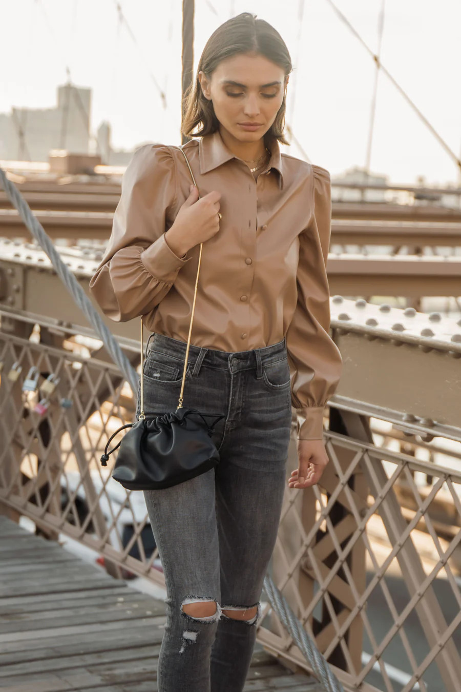 Melrose Vegan Leather Shirt | Böhme US