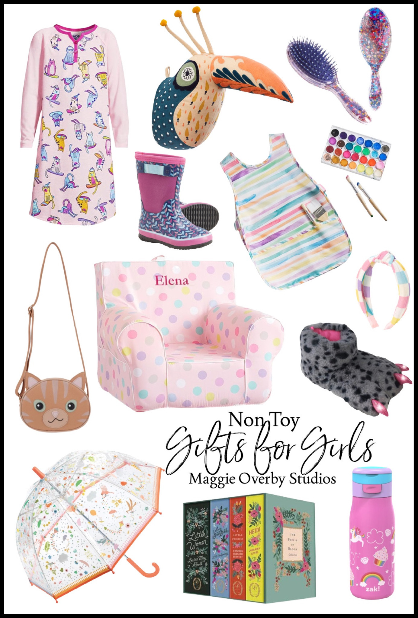 Girls gift, non toy gifts for kids, kids umbrella, kids art supplies, cat purse, slippers, pajamas,water Bottle, wall art, book set

#LTKGiftGuide #LTKfamily #LTKkids