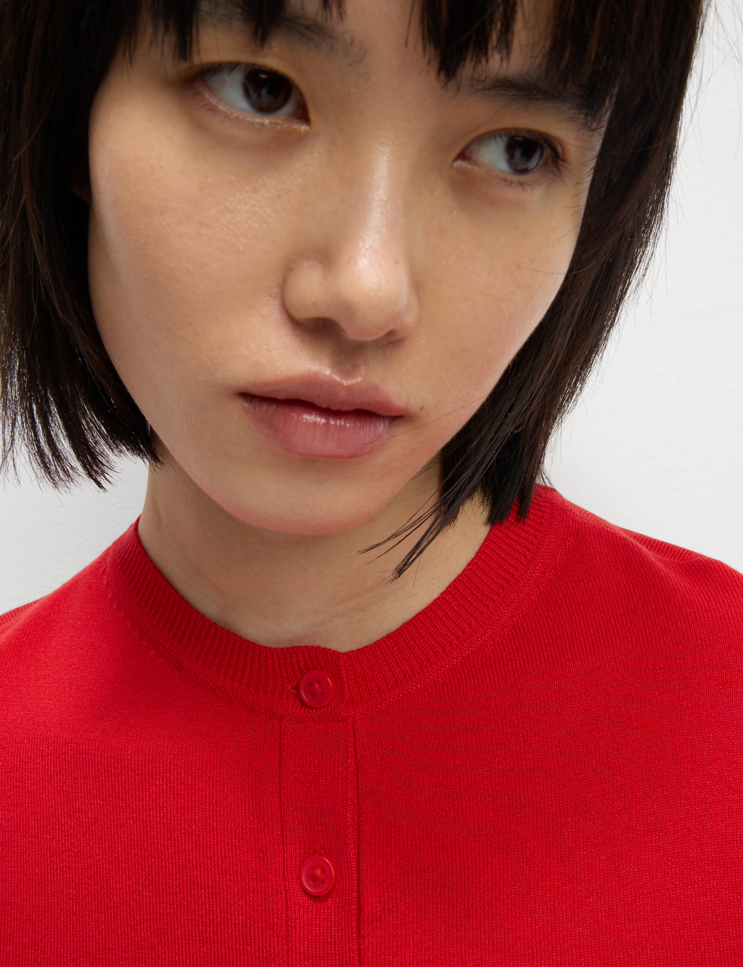 Crew Neck Button Front Cardigan | Marks & Spencer (UK)