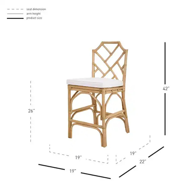 Kara Rattan Counter Stool (Set of 2) - Natural | Bed Bath & Beyond