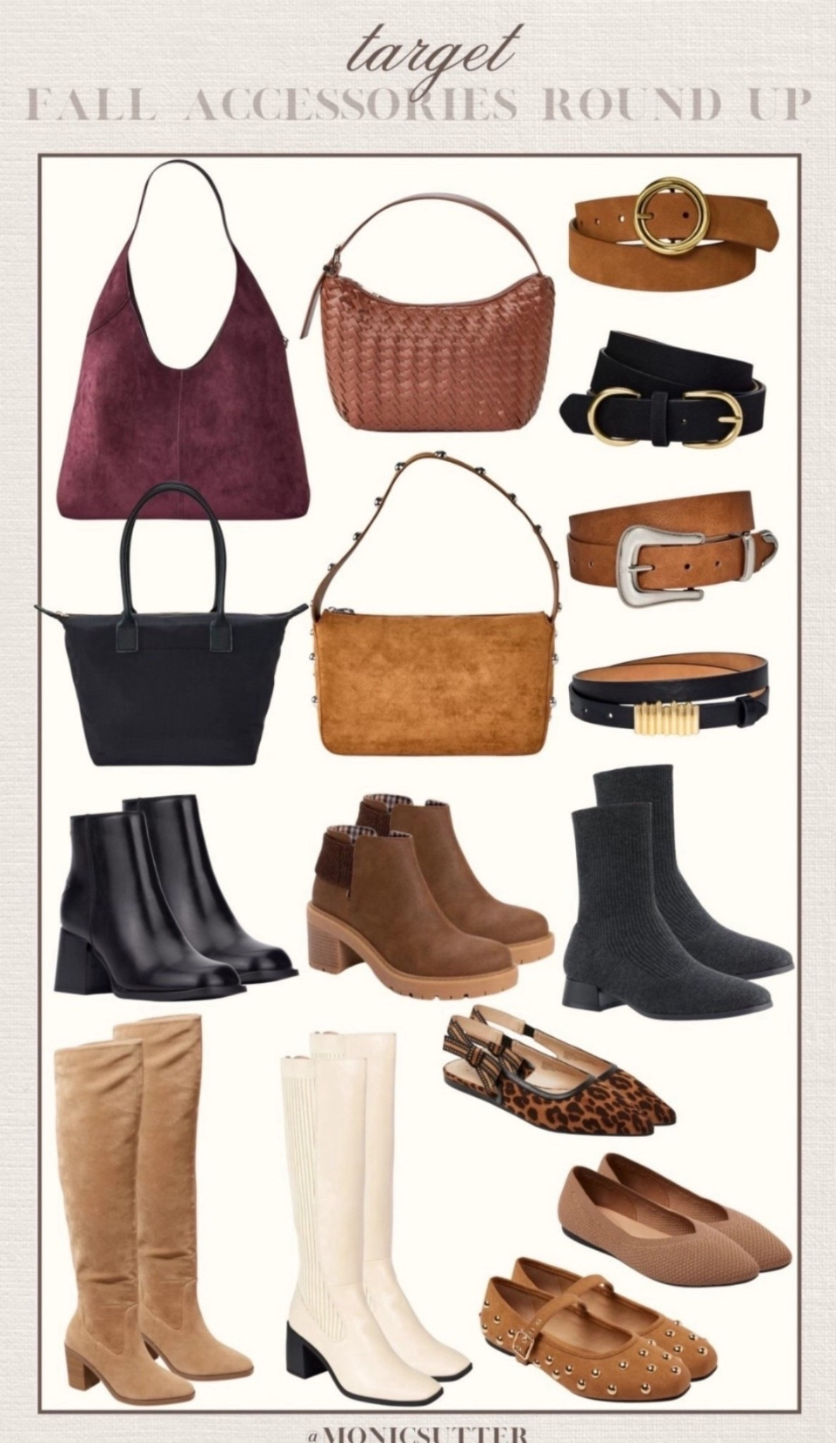 Target fall accessories round up. It is never too early to start preparing for fall!

Target fashion. Target finds. Fall fashion. Fall accessories. Mom accessories. Purses. Belts. Flats. Boots. 

#LTKItBag #LTKShoeCrush #LTKSeasonal