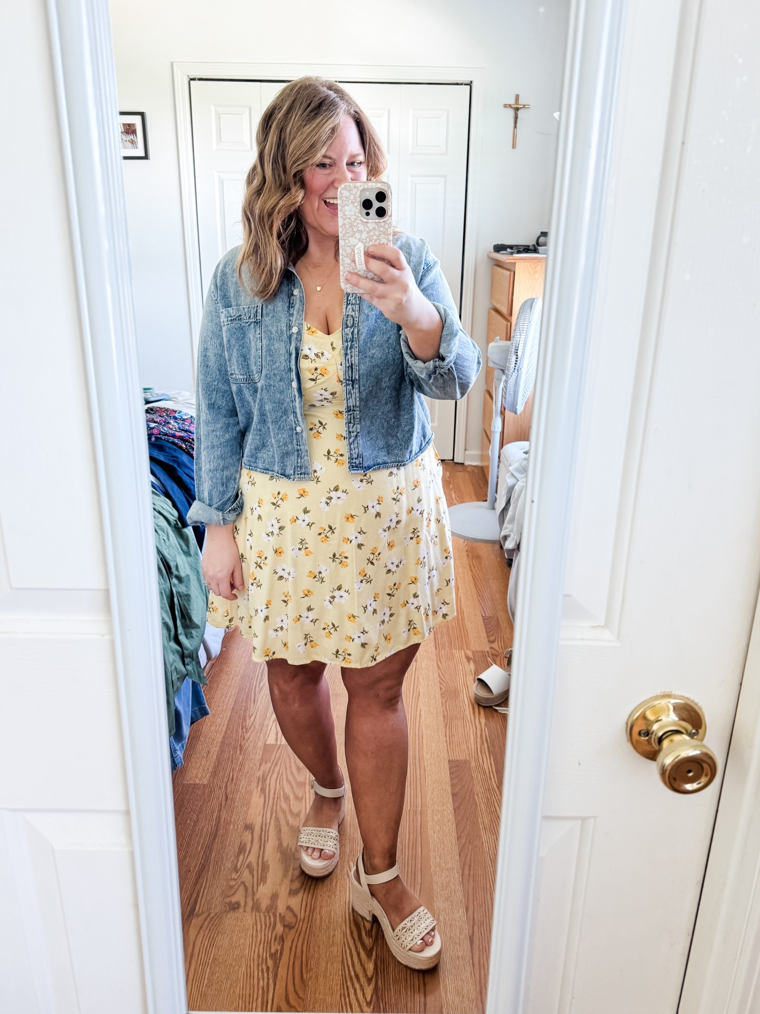 Butter yellow!! I’m loving this color and this dress is so cute! I wore it with a cropped denim shirt for Mother’s Day.   My shirt is old but linked similar  

#LTKFindsUnder50 #LTKPetite #LTKMidsize