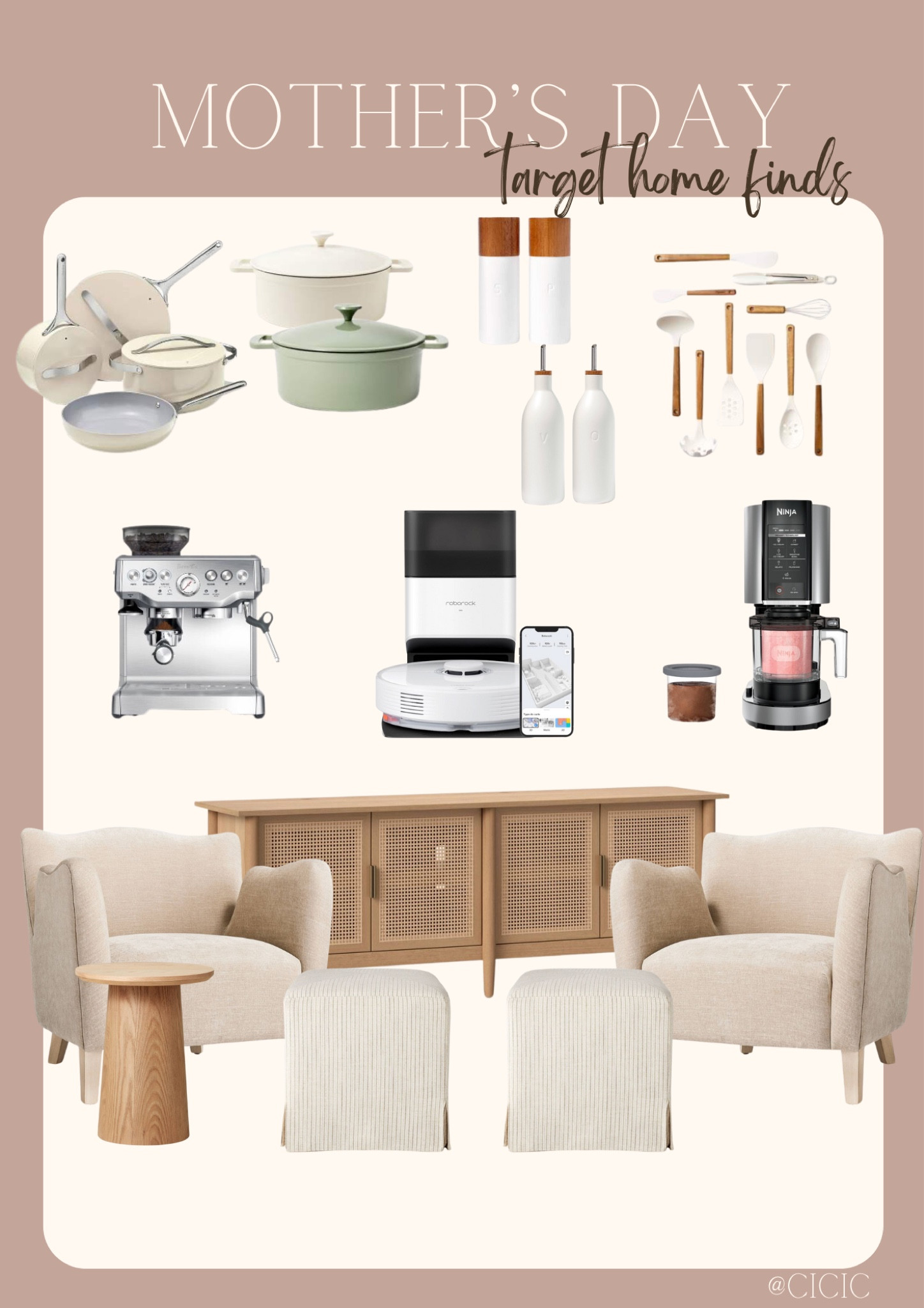 Mother’s Day Gift Guidee
Target home
Kitchen appliances 
Kitchen tools
Kitchen essentials
Home essentials 
Accent table 
Accent chair 
Ottoman
Media console 

#LTKsalealert #LTKhome #LTKGiftGuide