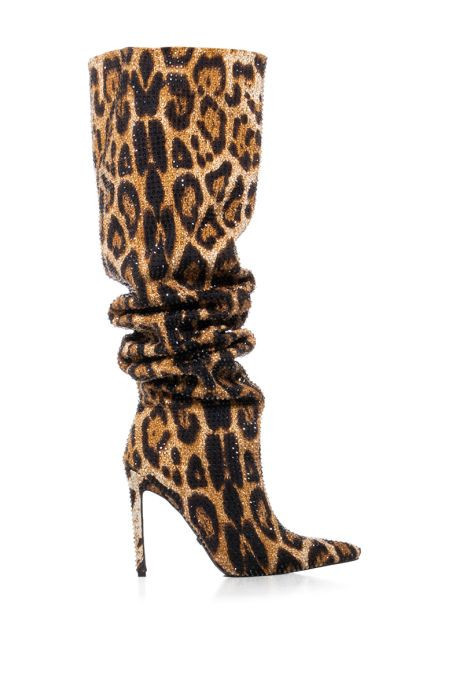 AZALEA WANG ADVENTUROUS LEOPARD RHINESTONE OVER THE KNEE BOOT | AKIRA