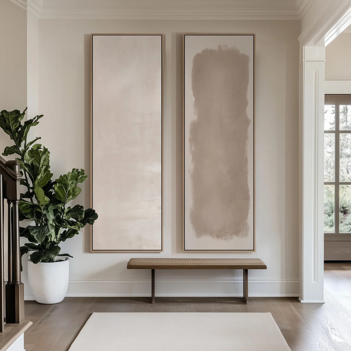 Vintage Landscape Wall Art - 20x60 inches Framed Canvas Set of 2 (Set of 2) | Wayfair North America