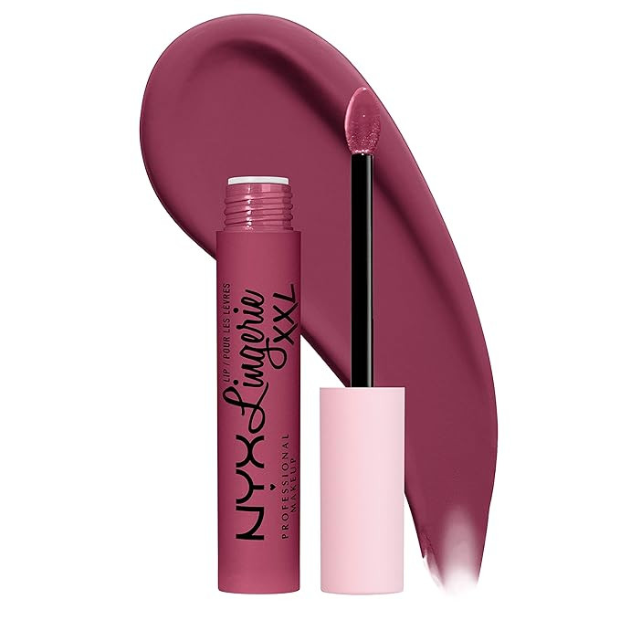 NYX PROFESSIONAL MAKEUP Lip Lingerie XXL Matte Liquid Lipstick - Peek Show (Dusty Peony) | Amazon (US)