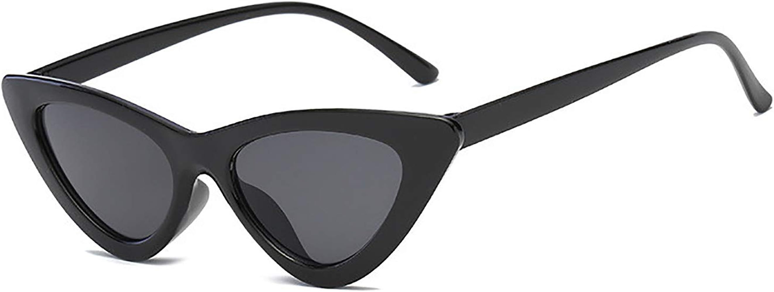 Amazon.com: YOSHYA Retro Vintage Narrow Cat Eye Sunglasses for Women Clout Goggles Plastic Frame ... | Amazon (US)