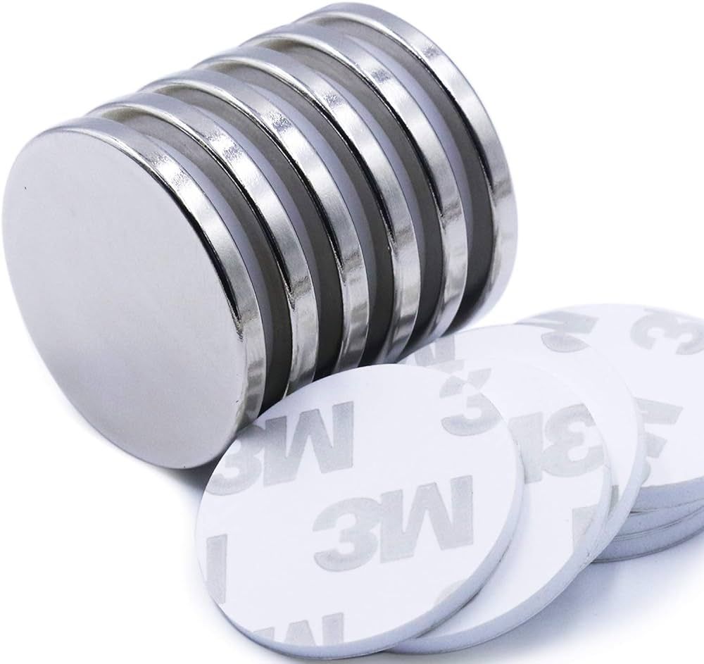 Super Strong Neodymium Disc Magnets with Double-Sided Adhesive, Powerful Permanent Rare Earth Mag... | Amazon (US)