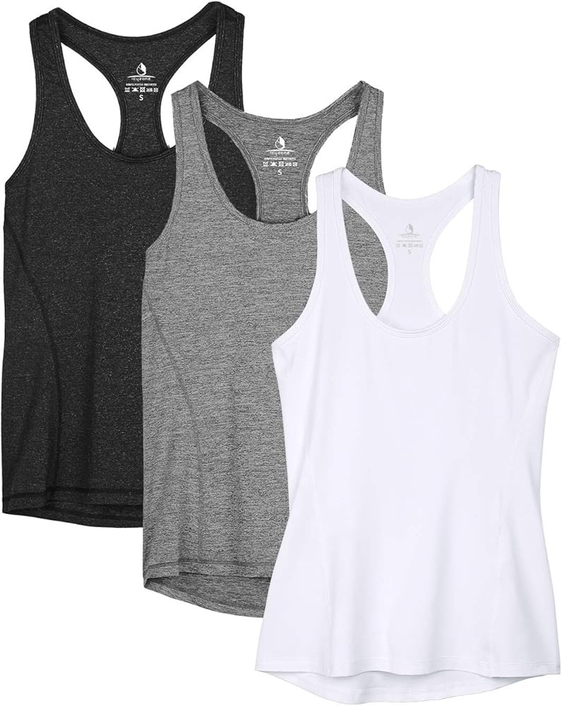 icyzone Workout Tank Tops for Women - Racerback Athletic Yoga Tops, Running Exercise Gym Shirts(Pack | Amazon (US)