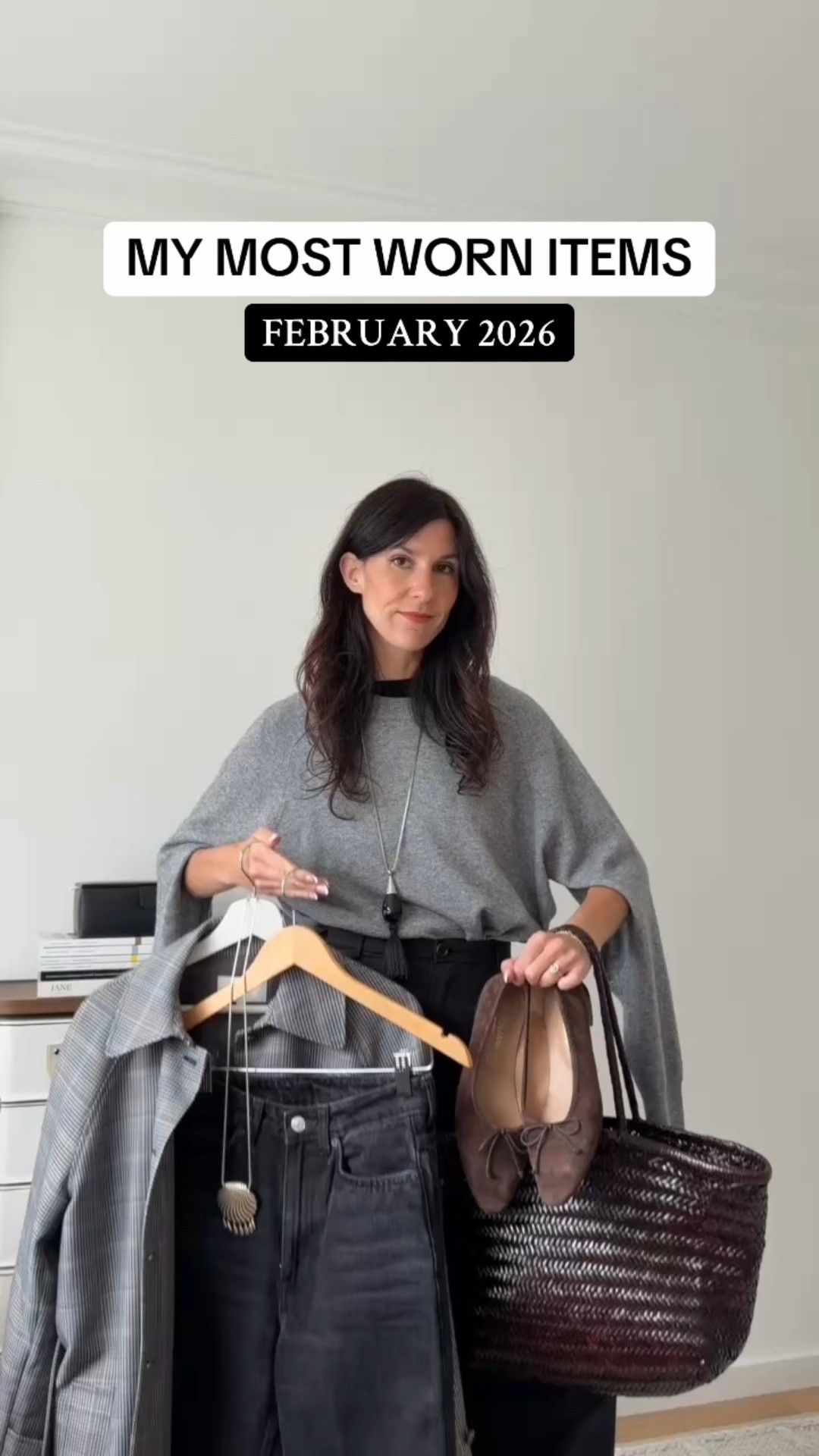 Wearing jeans in 25/30, trench in sz S and shoes in EU40.5. Necklace is Pamela card 