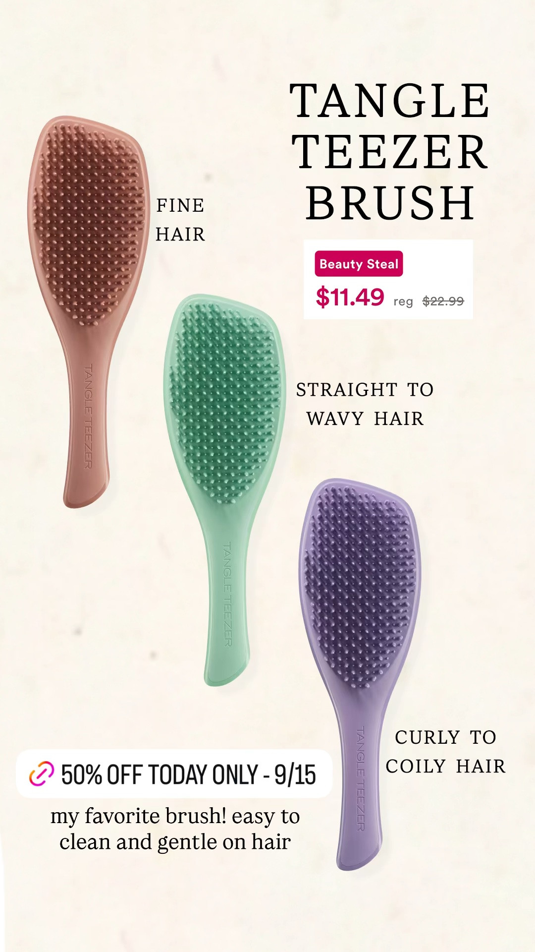 My favorite brush is 50% off today only!!

#LTKSaleAlert