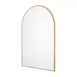 Medium Arched Gold Classic Accent Mirror (35 in. H x 24 in. W) | The Home Depot