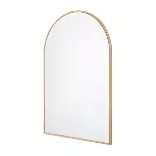 Medium Arched Gold Classic Accent Mirror (35 in. H x 24 in. W) | The Home Depot