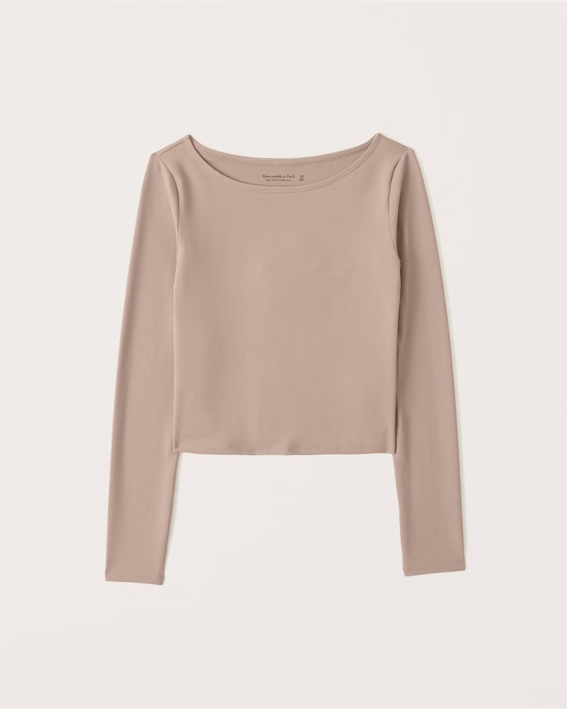 Seamless Fabric Boatneck Top | Abercrombie & Fitch (US)